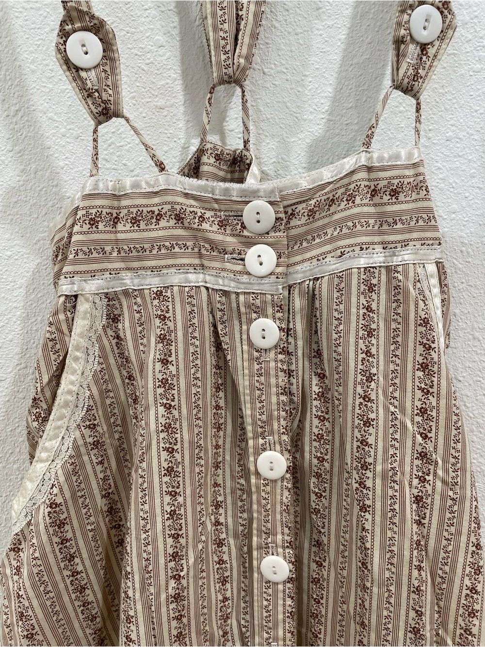 Vintage 70s Gunne Sax Floral Lace Prairie Suspender Dress Ruffle Cottagecore XS - Picture 5 of 12